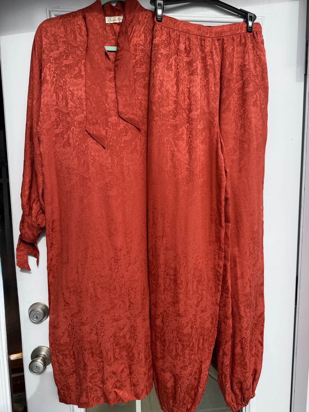 Vintage 70s silk Marina Ferrari tunic and ballon pants set